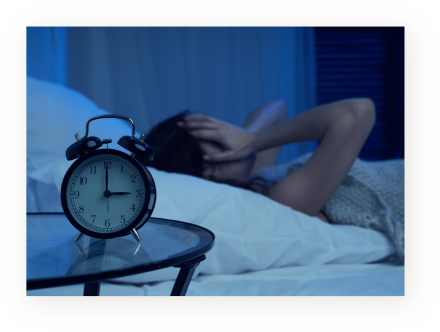 夜なかなか寝付けないイメージ