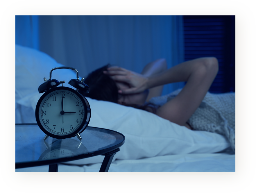 夜なかなか寝付けないイメージ